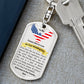 Day of Wedding Gift for Future Son in Law, Dog Tag Keychain, Personalized with Wedding Date, From Father of the Bride, Gift from Dad to Son
