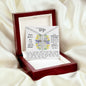 Christian Mothers Day Gift -  White Gold Pave across Necklace with Message Card for Wife and Mother