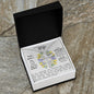 Christian Mothers Day Gift -  White Gold Pave across Necklace with Message Card for Wife and Mother