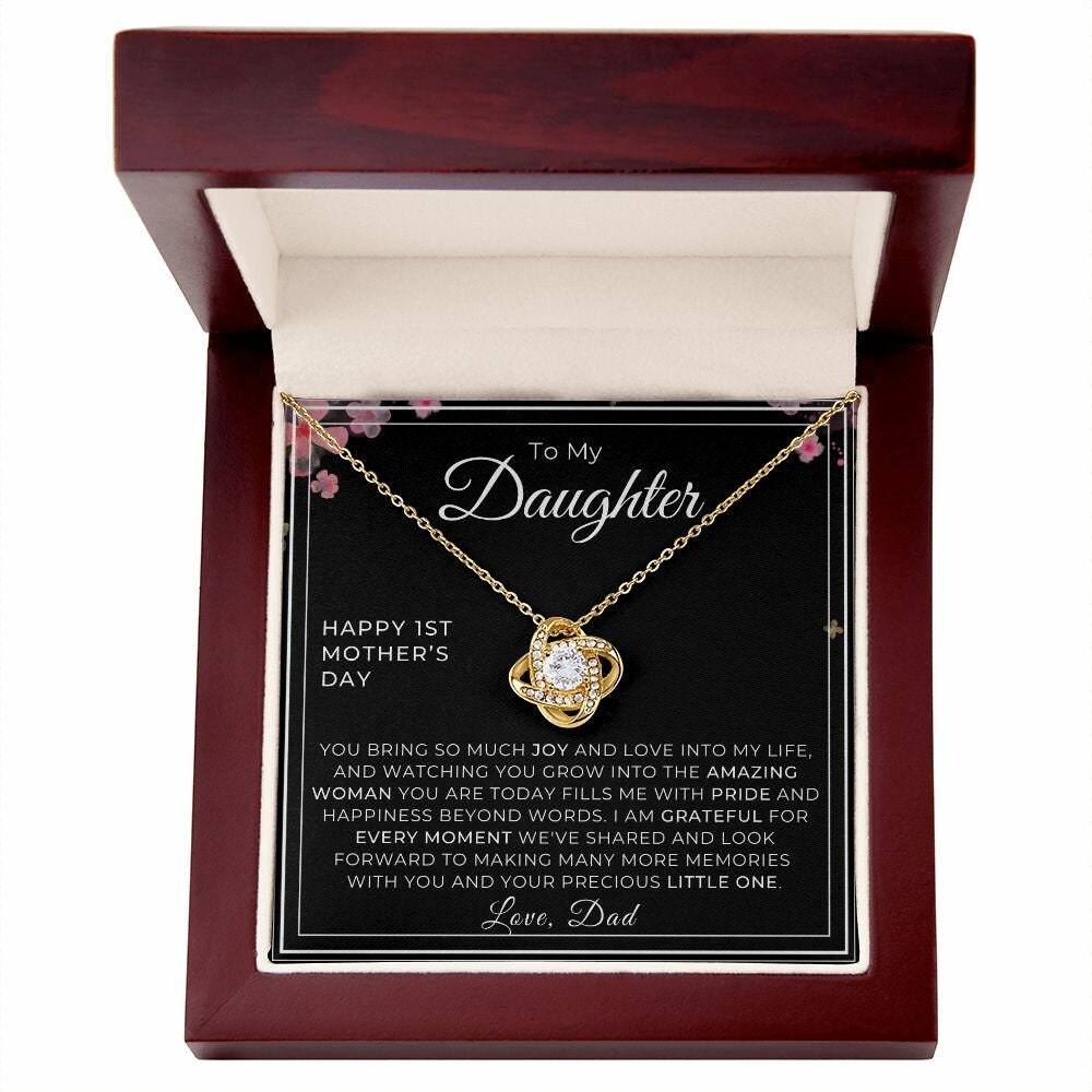 First Mothers Day Gift from Dad, Father to Daughter Gifts, Expecting Mom Gifts for Daughter, 1st Mothers Day Gifts from Father, Necklace