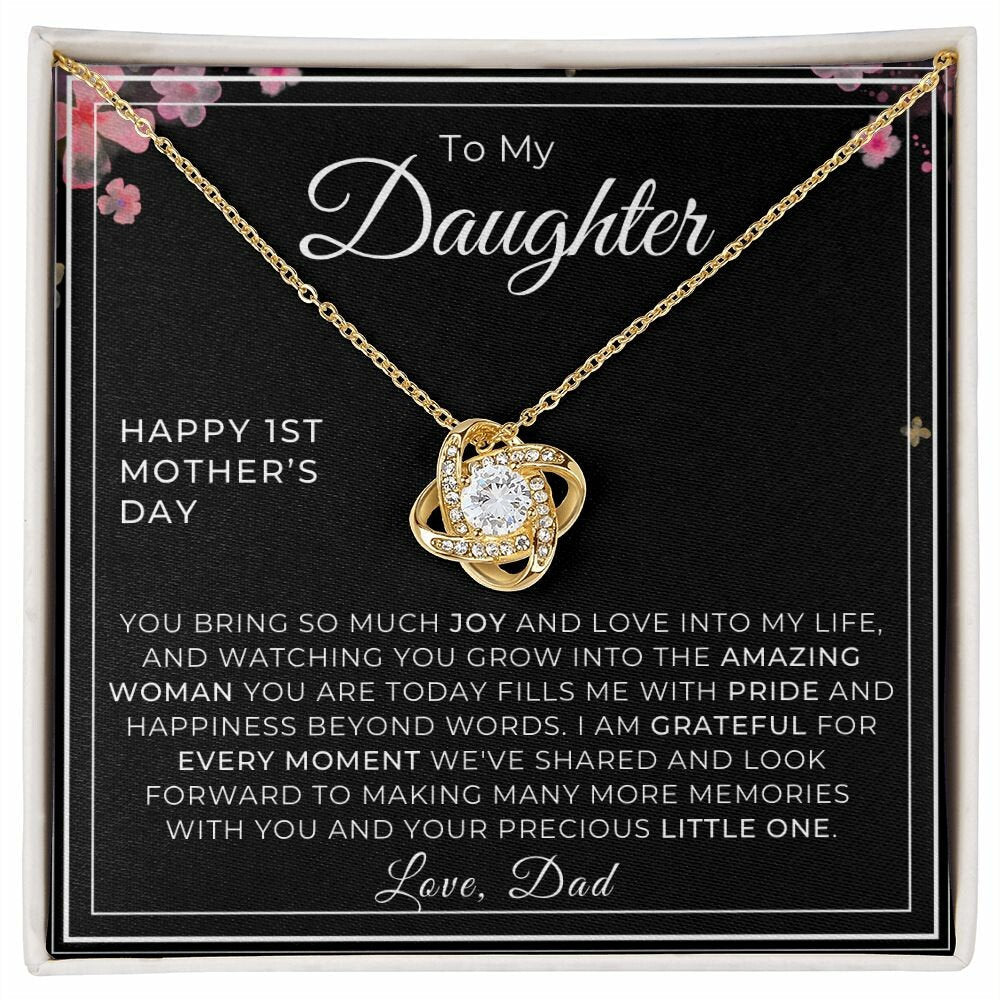 First Mothers Day Gift from Dad, Father to Daughter Gifts, Expecting Mom Gifts for Daughter, 1st Mothers Day Gifts from Father, Necklace