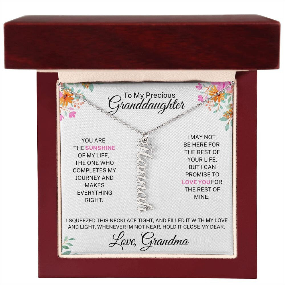 Personalized Name Necklace, Graduation Goft for Granddaughter, Birthday Goft for Granddaughter, Mothers Day Gift for Grannddaughter, Wedding