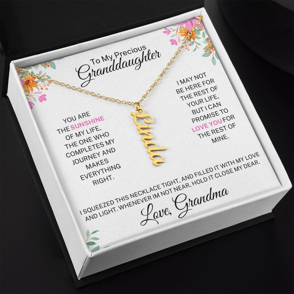 Personalized Name Necklace, Graduation Goft for Granddaughter, Birthday Goft for Granddaughter, Mothers Day Gift for Grannddaughter, Wedding