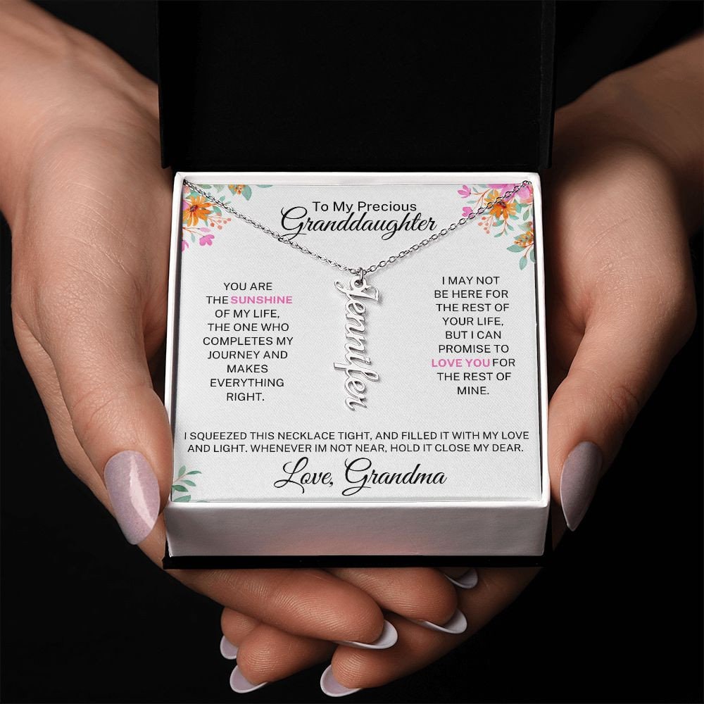 Personalized Name Necklace, Graduation Goft for Granddaughter, Birthday Goft for Granddaughter, Mothers Day Gift for Grannddaughter, Wedding