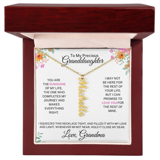 Personalized Name Necklace, Graduation Goft for Granddaughter, Birthday Goft for Granddaughter, Mothers Day Gift for Grannddaughter, Wedding