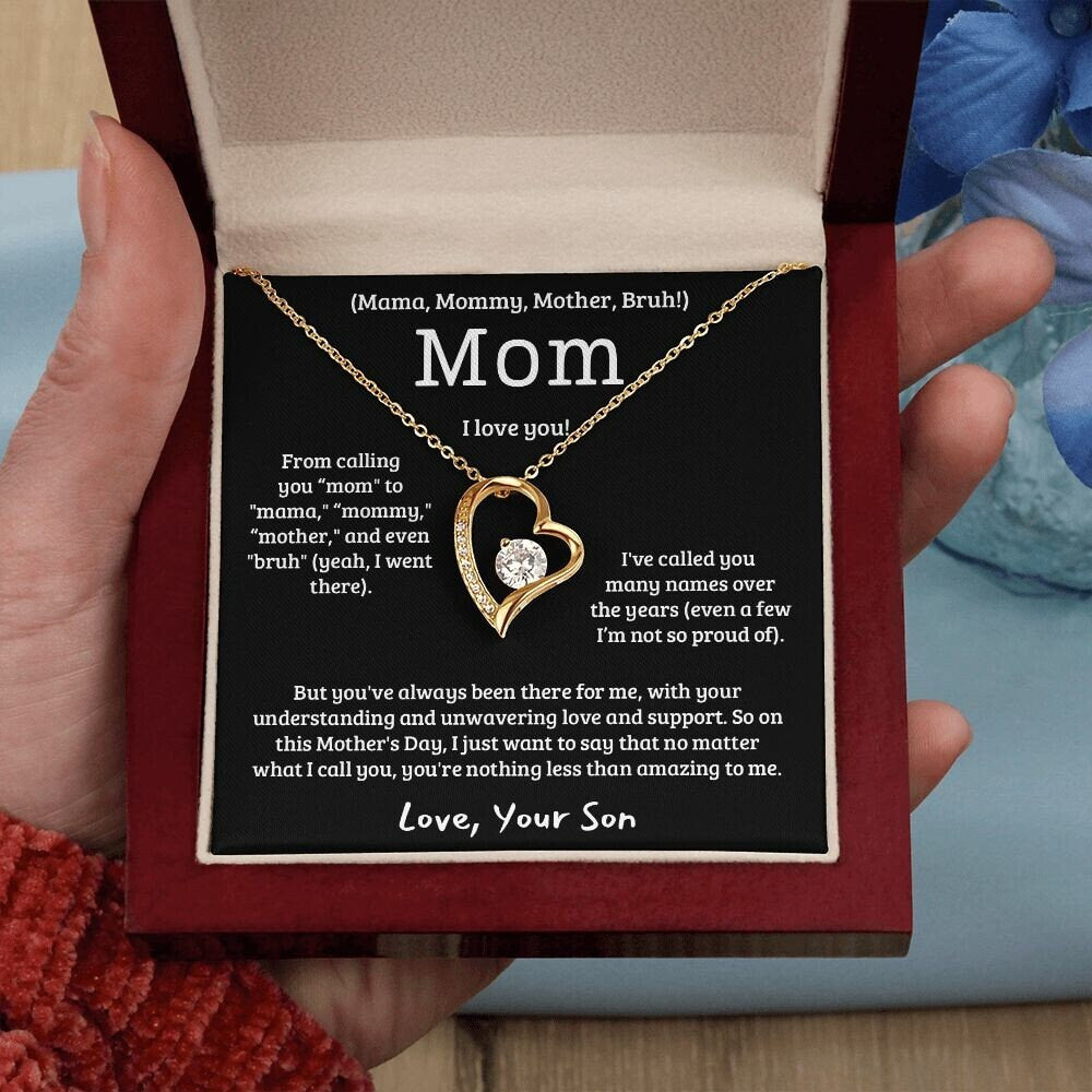 Funny, Heartfelt Mothers Day Gift for Mom, Boy Mom Gift, Mothers Day Gift from Son, Birthday Gift for Mom from Son, Mom Necklace from Son