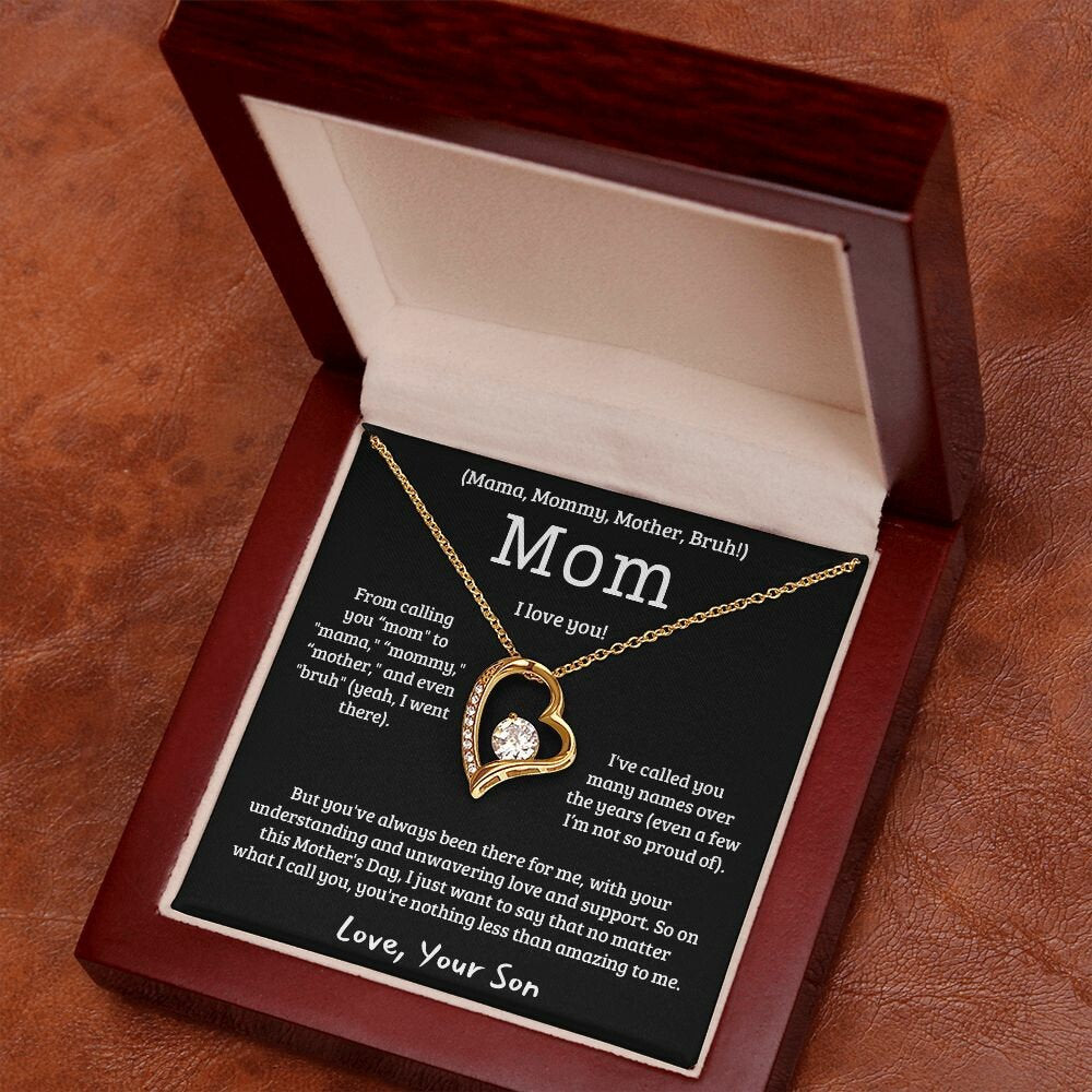 Funny, Heartfelt Mothers Day Gift for Mom, Boy Mom Gift, Mothers Day Gift from Son, Birthday Gift for Mom from Son, Mom Necklace from Son