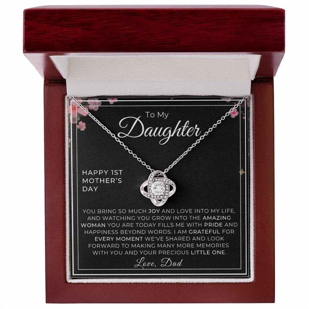 First Mothers Day Gift from Dad, Father to Daughter Gifts, Expecting Mom Gifts for Daughter, 1st Mothers Day Gifts from Father, Necklace