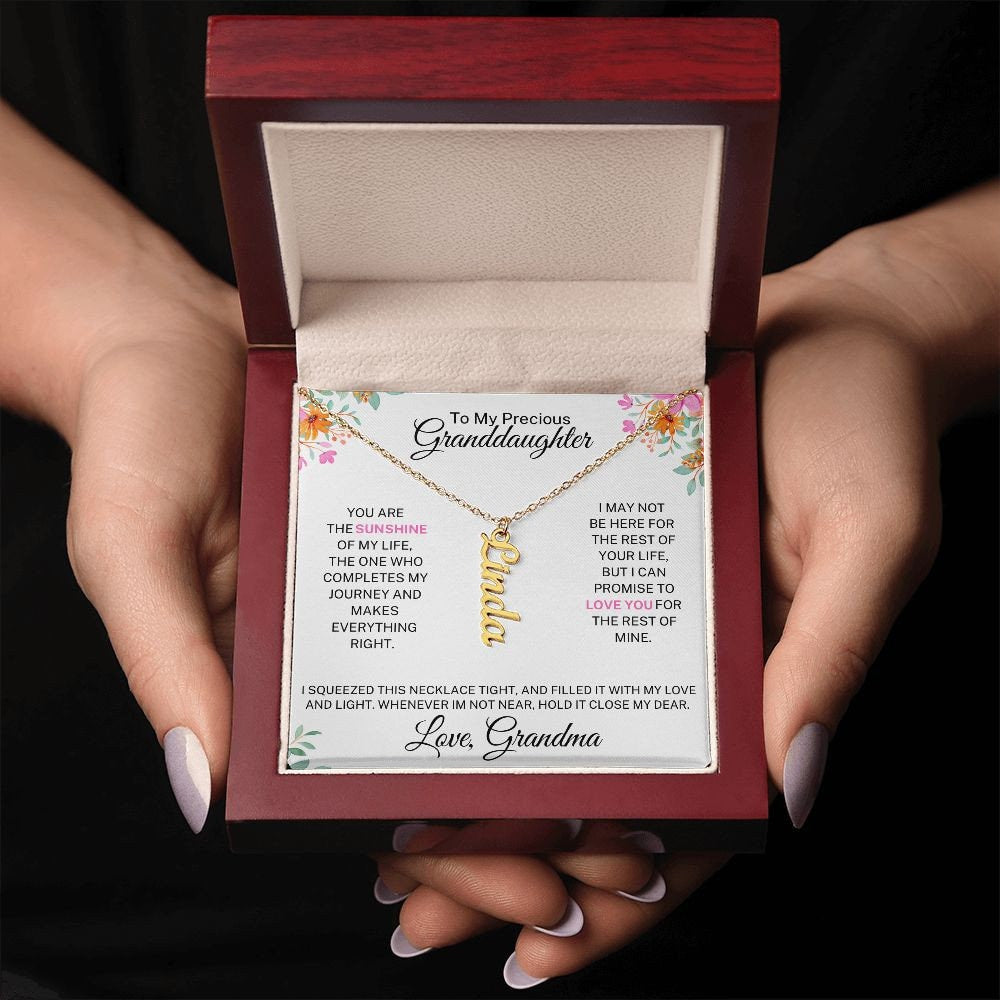 Personalized Name Necklace, Graduation Goft for Granddaughter, Birthday Goft for Granddaughter, Mothers Day Gift for Grannddaughter, Wedding