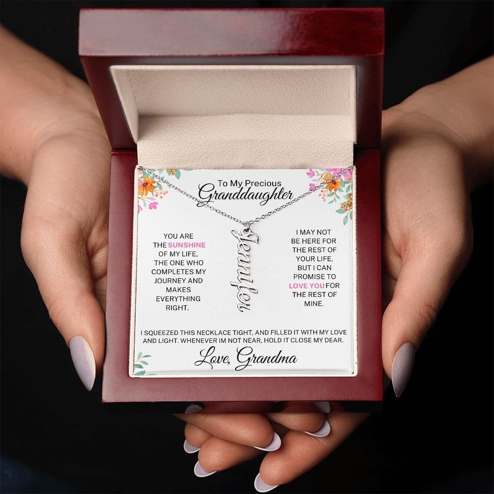 Personalized Name Necklace, Graduation Goft for Granddaughter, Birthday Goft for Granddaughter, Mothers Day Gift for Grannddaughter, Wedding