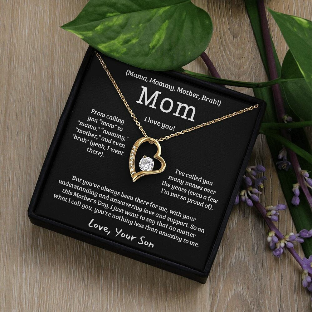 Funny, Heartfelt Mothers Day Gift for Mom, Boy Mom Gift, Mothers Day Gift from Son, Birthday Gift for Mom from Son, Mom Necklace from Son