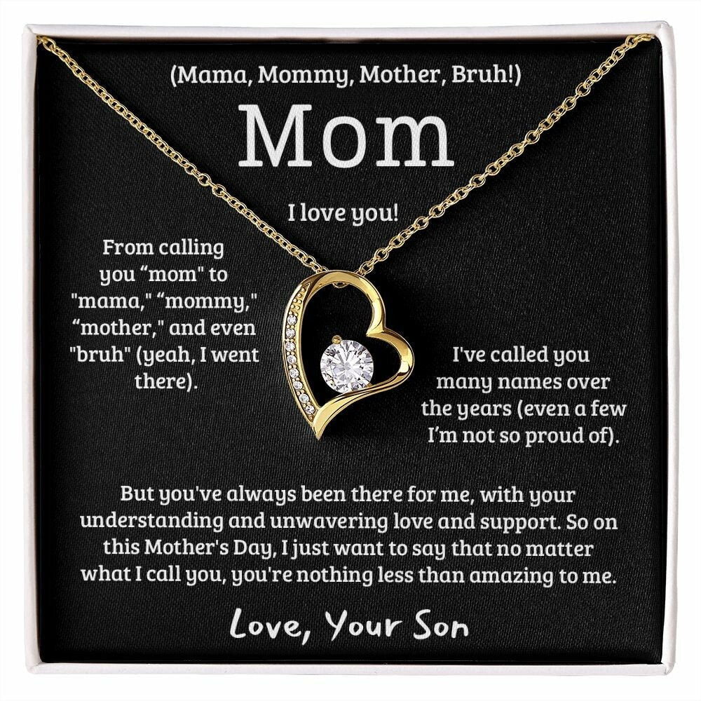 Funny, Heartfelt Mothers Day Gift for Mom, Boy Mom Gift, Mothers Day Gift from Son, Birthday Gift for Mom from Son, Mom Necklace from Son