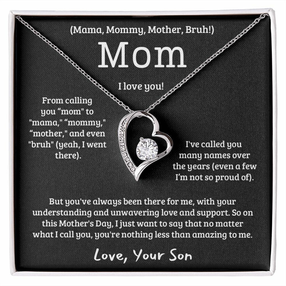 Funny, Heartfelt Mothers Day Gift for Mom, Boy Mom Gift, Mothers Day Gift from Son, Birthday Gift for Mom from Son, Mom Necklace from Son