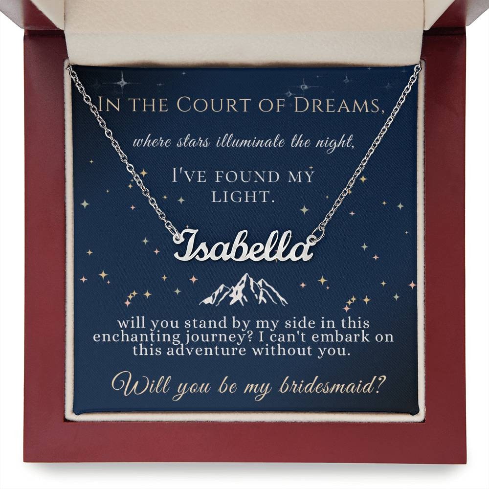 ACOTAR-Inspired Personalized Name Necklace | Bridesmaid Gift | Anniversary Memento | Birthday Surprise | Made in USA