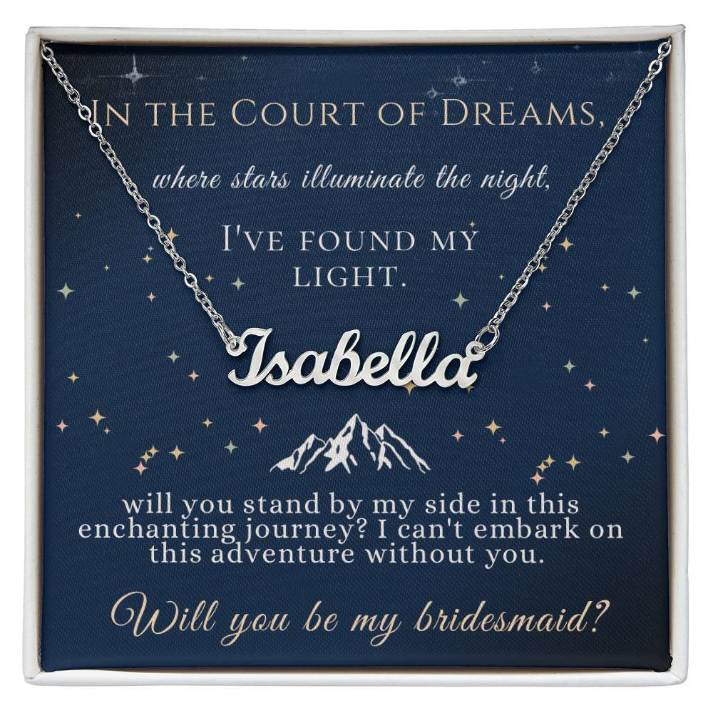 ACOTAR-Inspired Personalized Name Necklace | Bridesmaid Gift | Anniversary Memento | Birthday Surprise | Made in USA