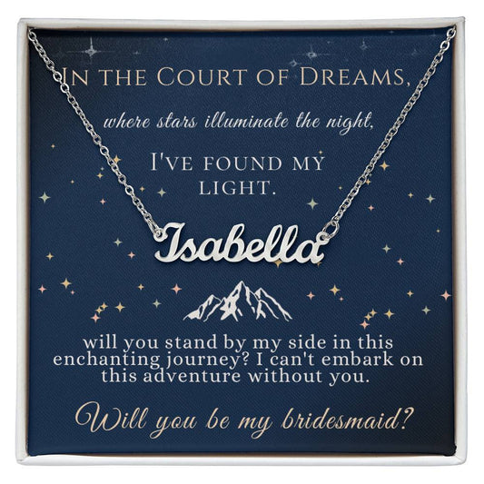 ACOTAR-Inspired Personalized Name Necklace | Bridesmaid Gift | Anniversary Memento | Birthday Surprise | Made in USA