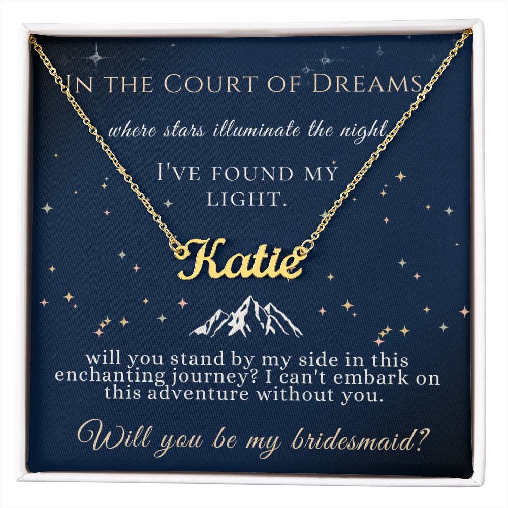 ACOTAR-Inspired Personalized Name Necklace | Bridesmaid Gift | Anniversary Memento | Birthday Surprise | Made in USA