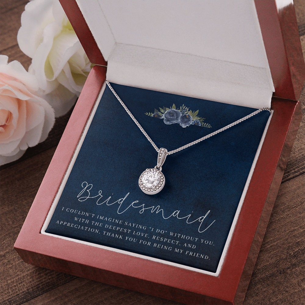Navy Blue Bridesmaid Necklace