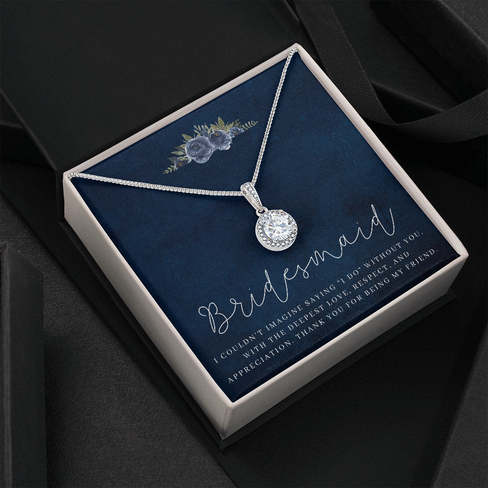 Navy Blue Bridesmaid Necklace