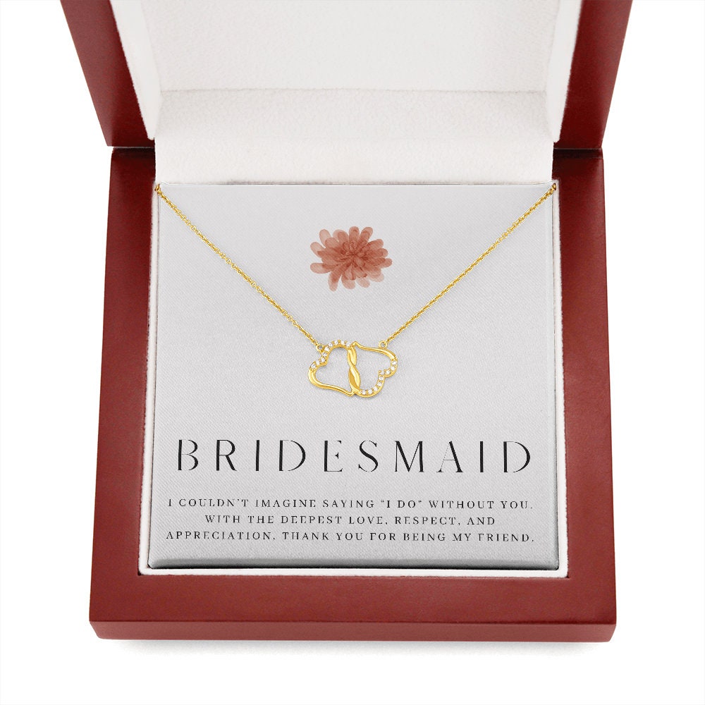 Solid Gold Bridesmaid Necklace