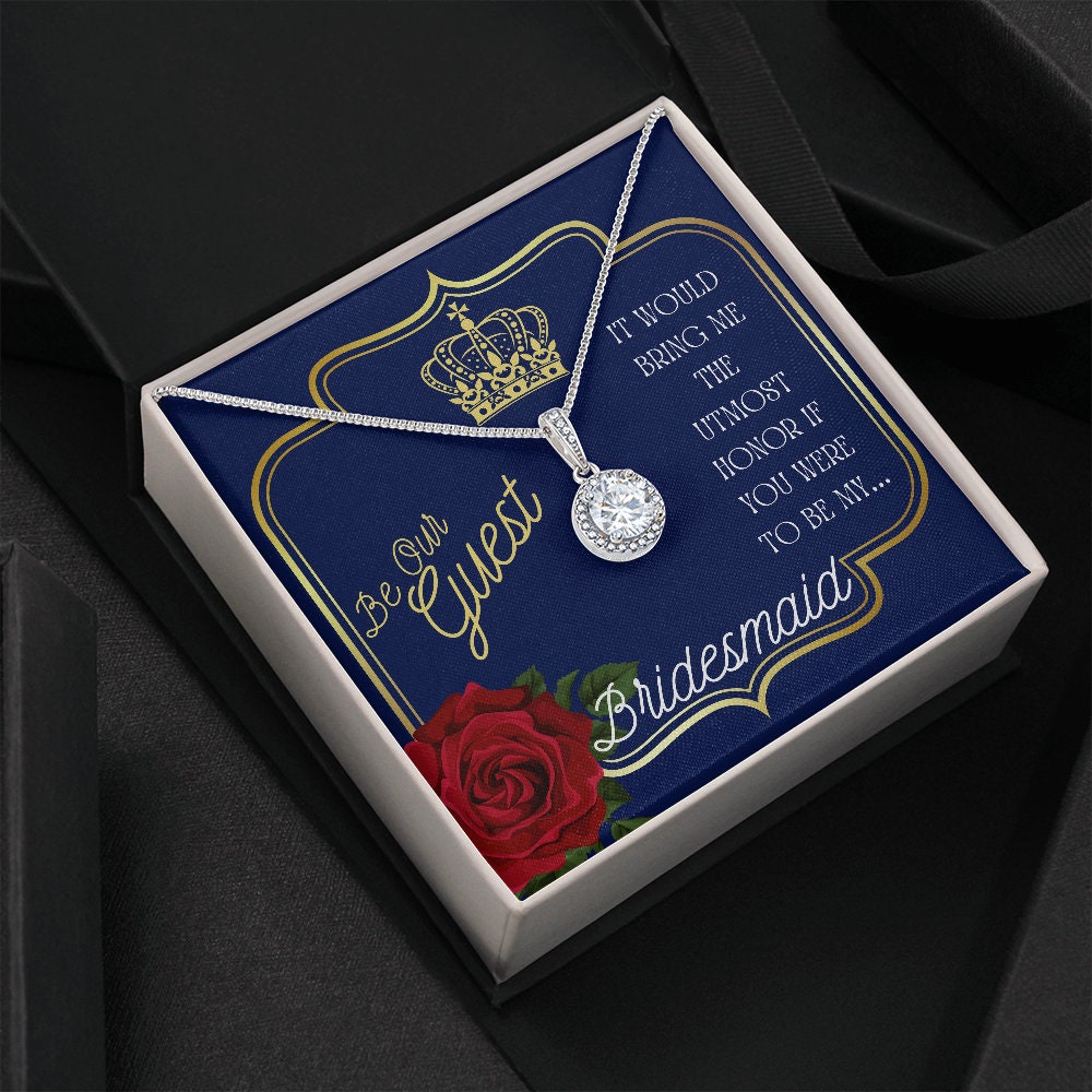 Royal Bridesmaid Proposal with Necklace