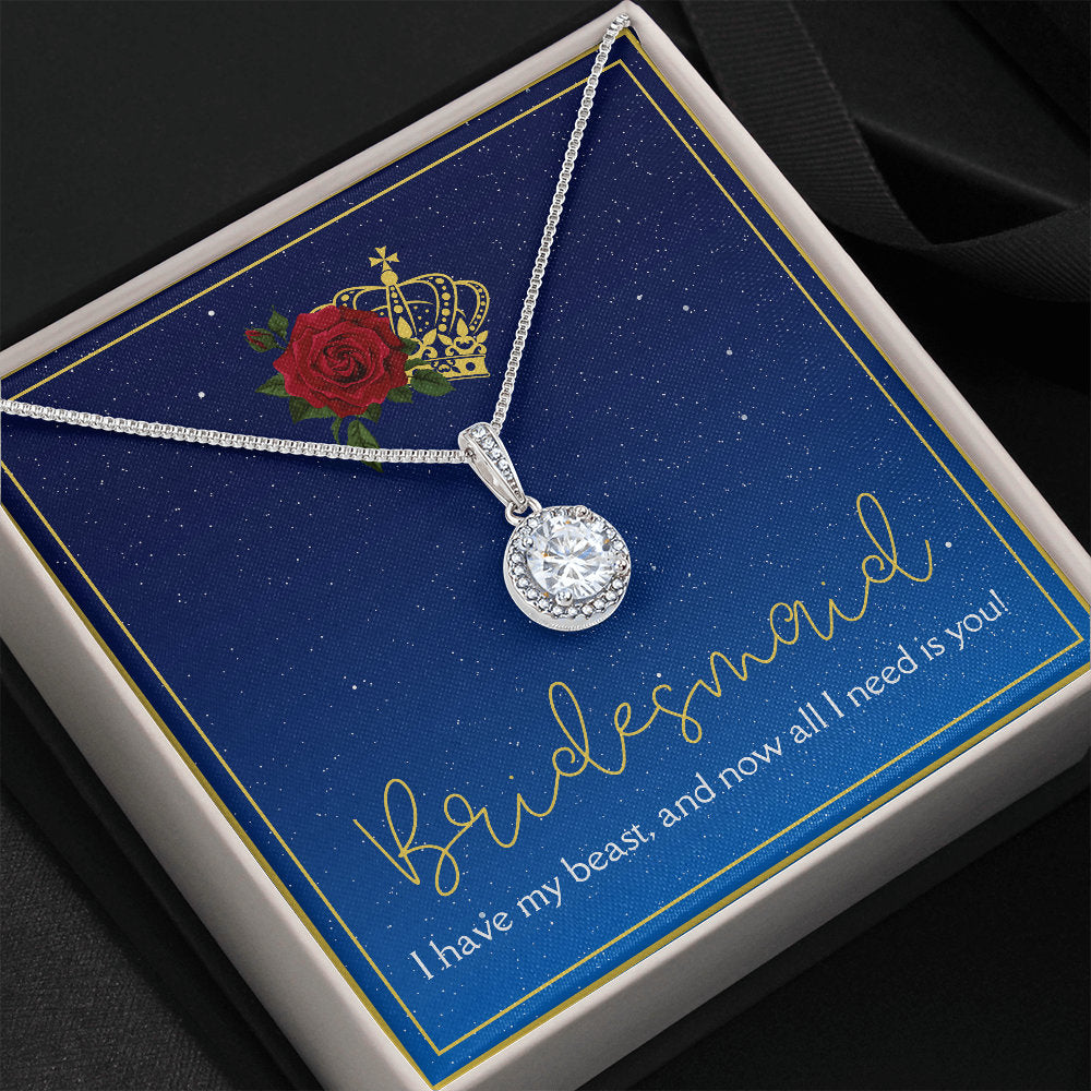 Beauty & the Beast Inspired Royal Core Bridesmaid Necklace Gift