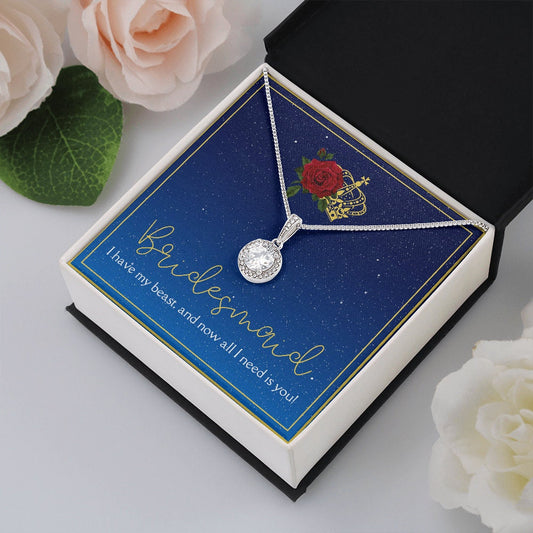Beauty & the Beast Inspired Royal Core Bridesmaid Necklace Gift