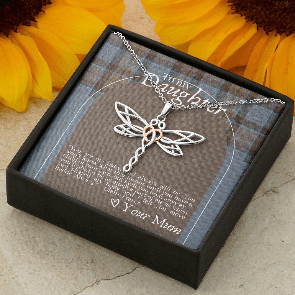Outlander Themed Dragobfly Necklace for Daughter
