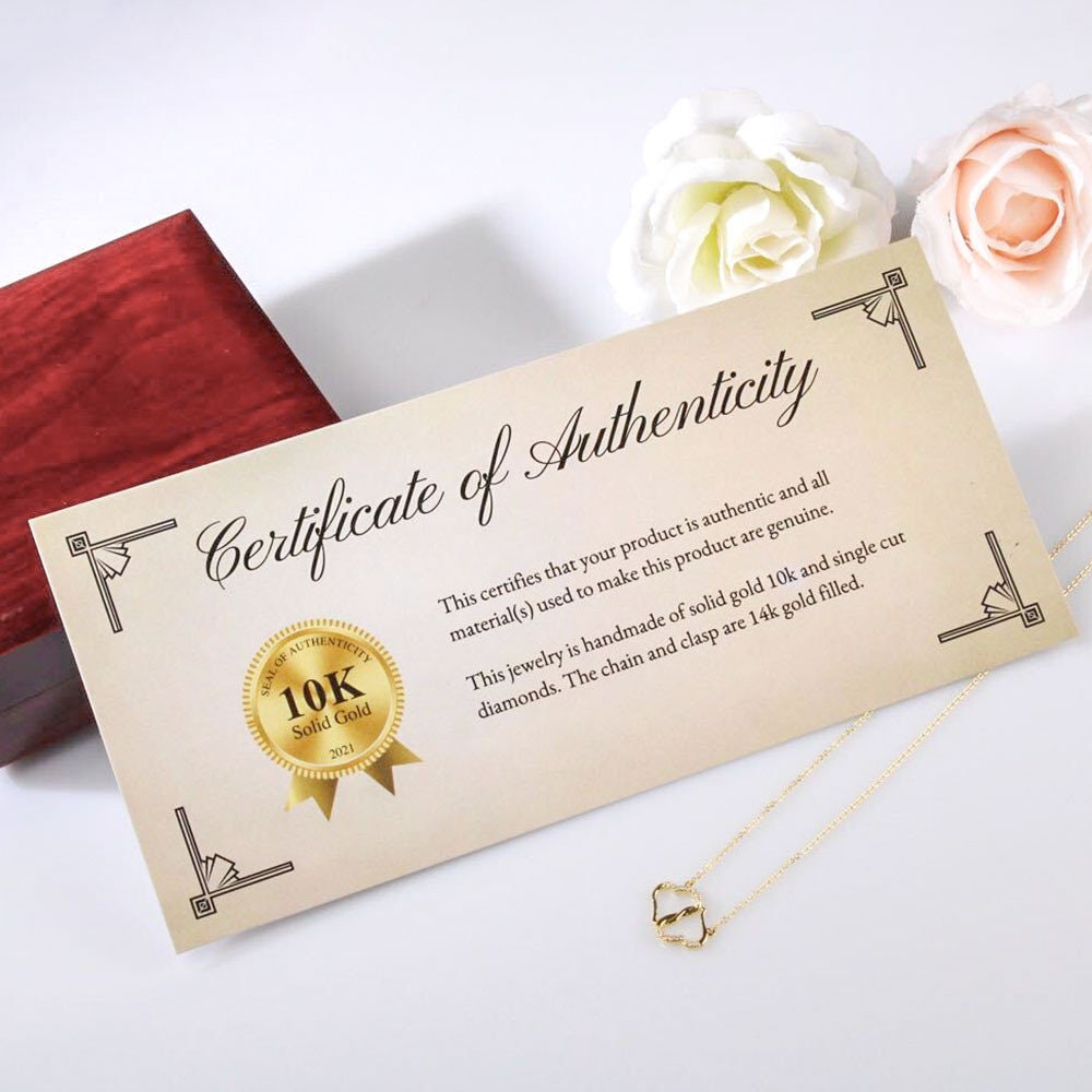 Solid Gold and Diamond Beauty and the Beast Bridesmaid Proposal Necklace