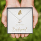 Beauty and the Beast Gold Bridesmaid Proposal Necklace Box with Monogram