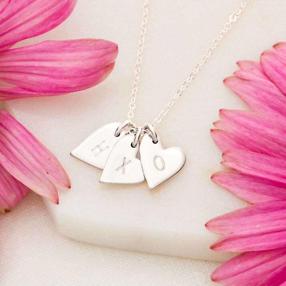 Will You be My Bridesmaid Proposal Necklaces with Heart Monogram in LED Lit Wood Box