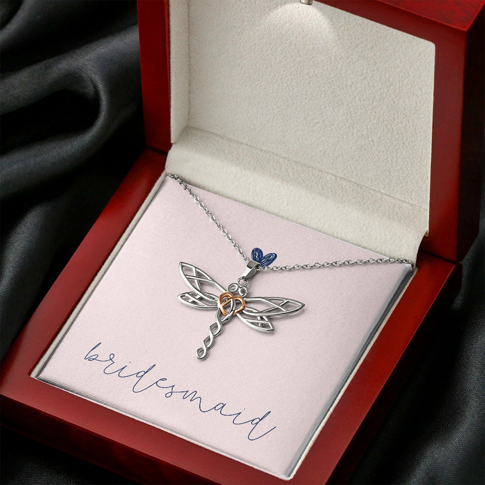 Celtic Knot Dragonfly Bridesmaid Necklace