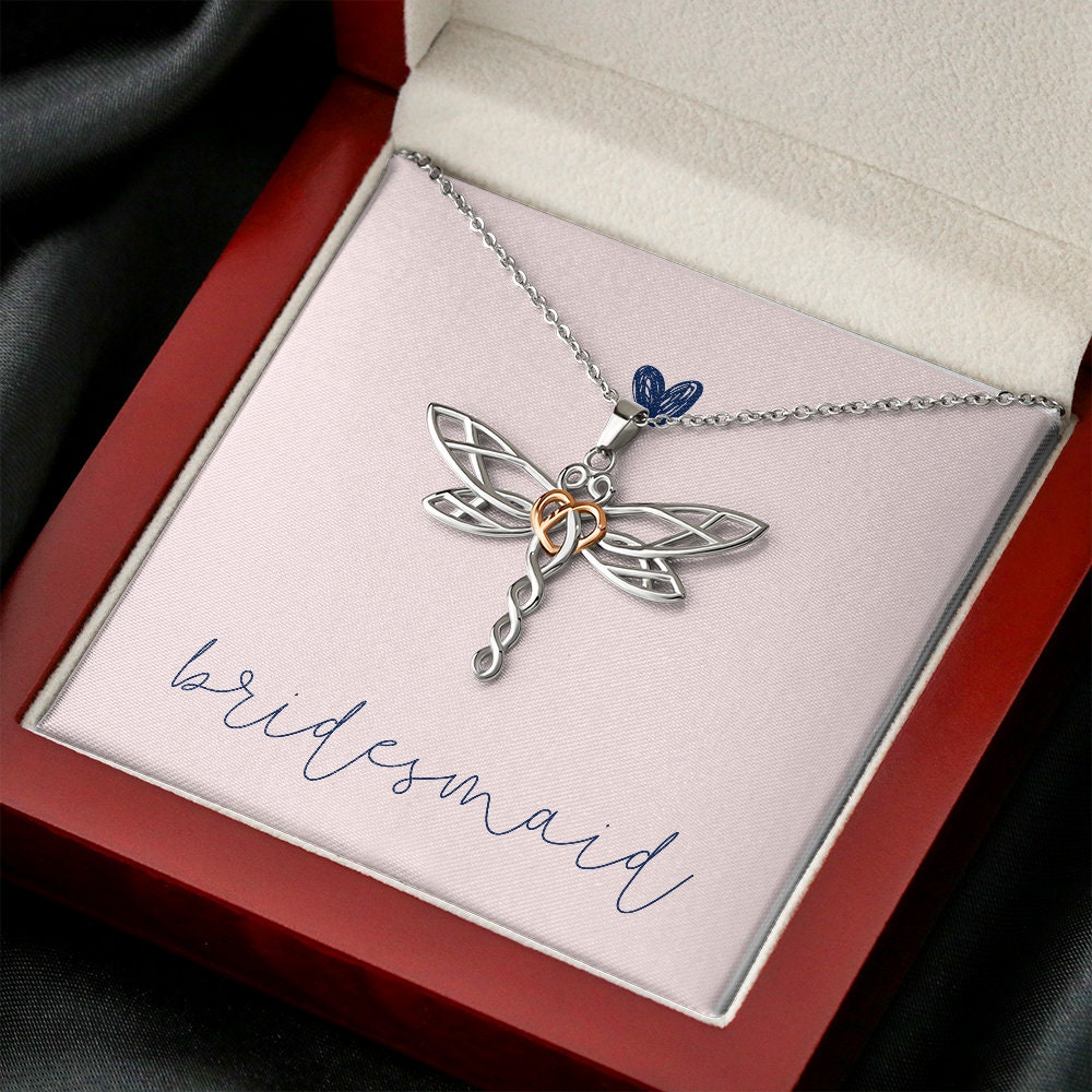 Celtic Knot Dragonfly Bridesmaid Necklace