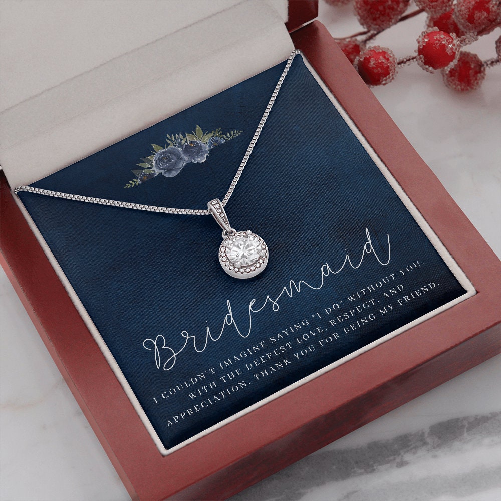 Navy Blue Bridesmaid Necklace