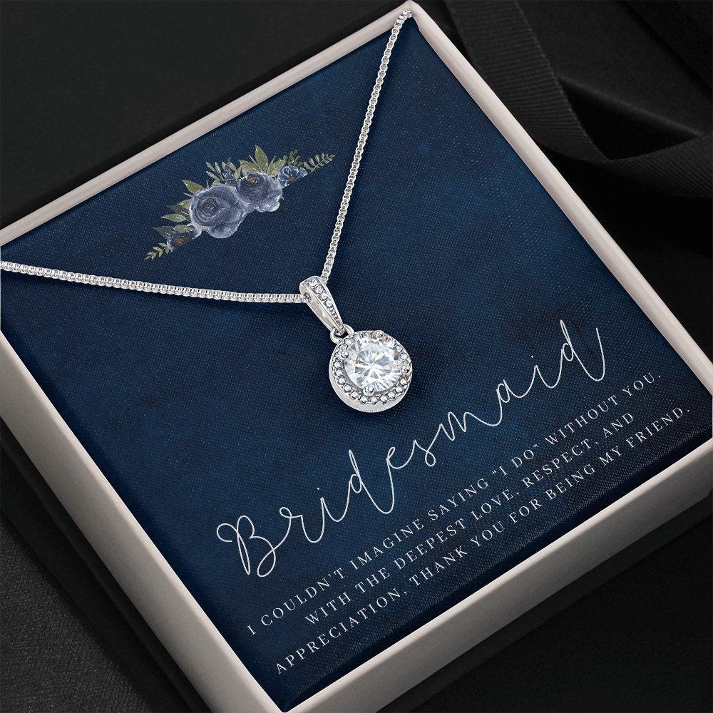Navy Blue Bridesmaid Necklace