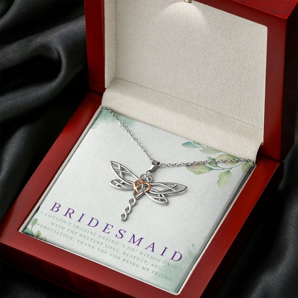 Rose Gold and Silver Bridesmaid Necklace