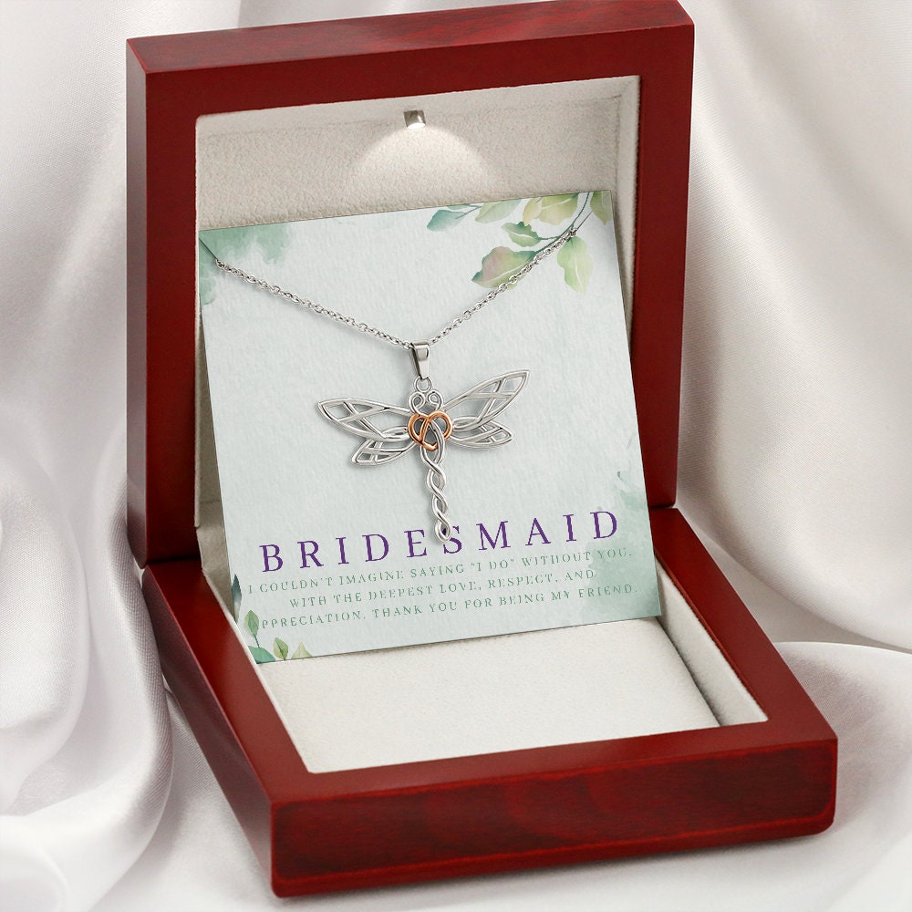 Rose Gold and Silver Bridesmaid Necklace