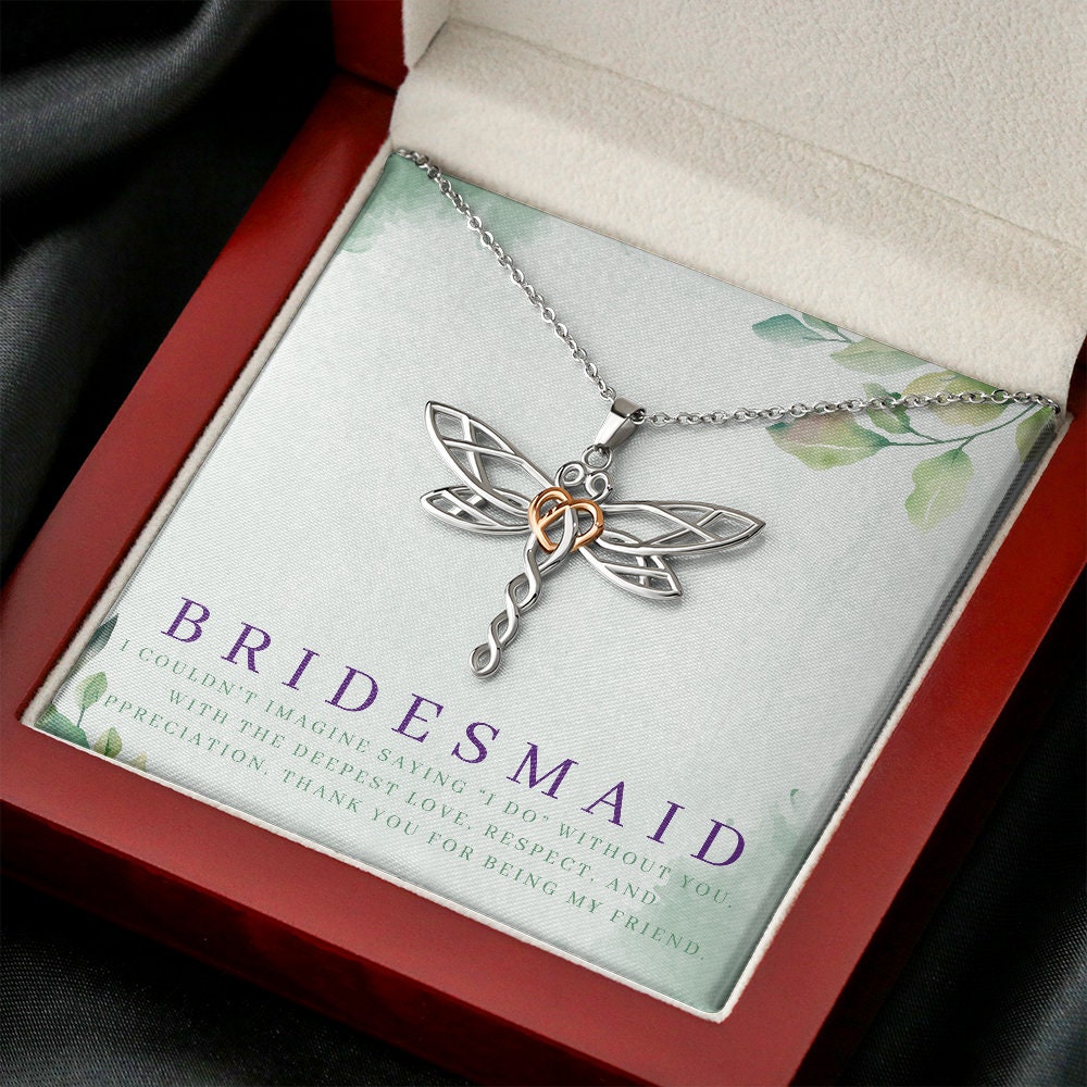 Rose Gold and Silver Bridesmaid Necklace