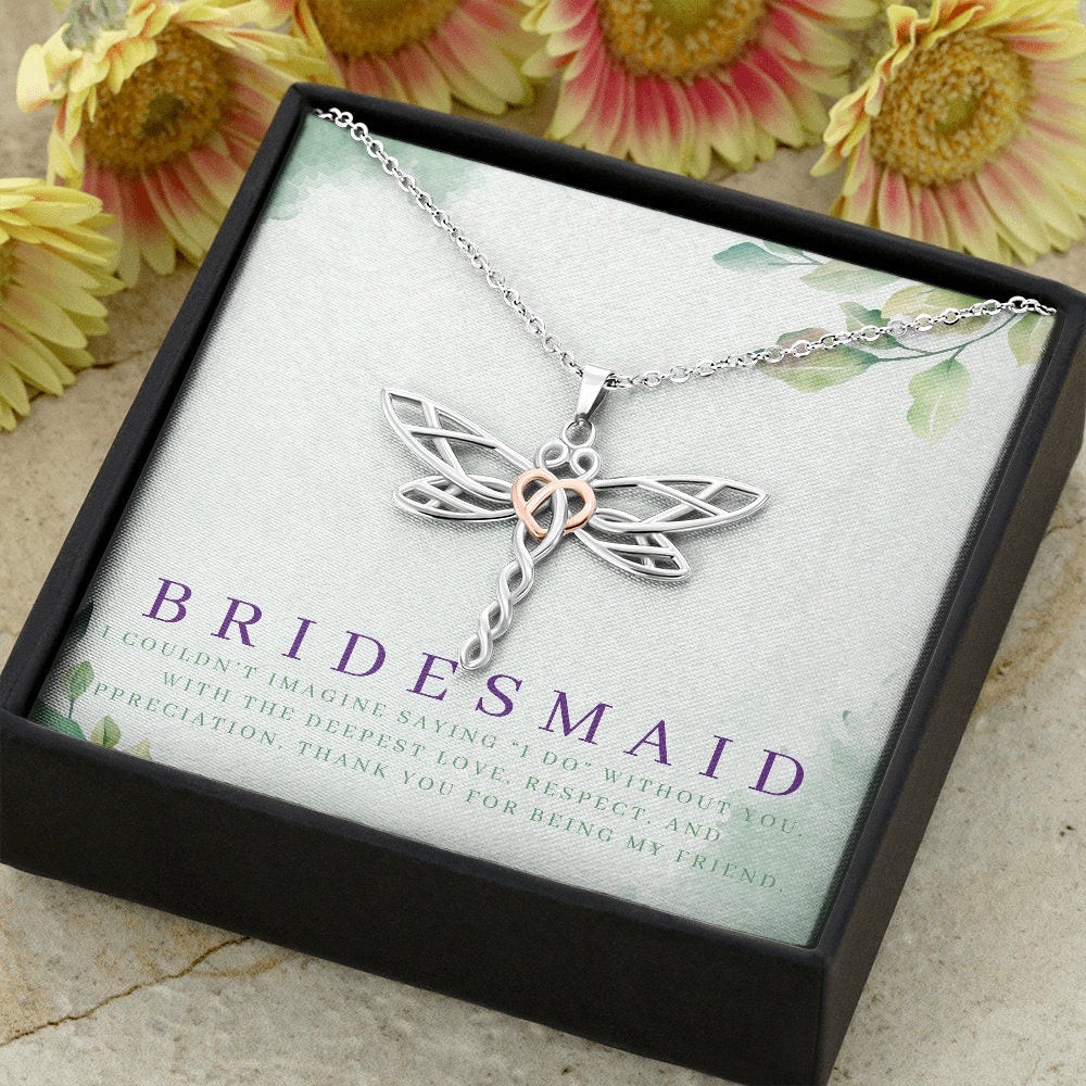 Rose Gold and Silver Bridesmaid Necklace