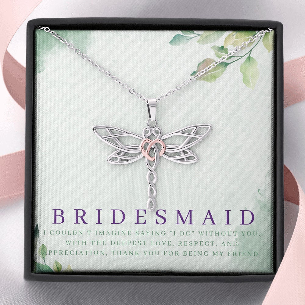 Rose Gold and Silver Bridesmaid Necklace