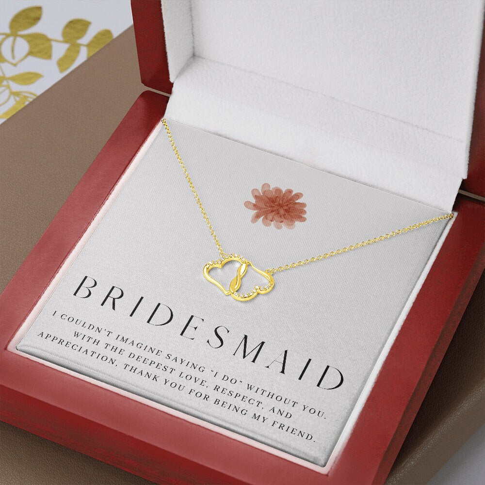 Solid Gold Bridesmaid Necklace