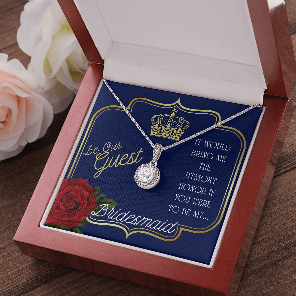 Royal Bridesmaid Proposal with Necklace