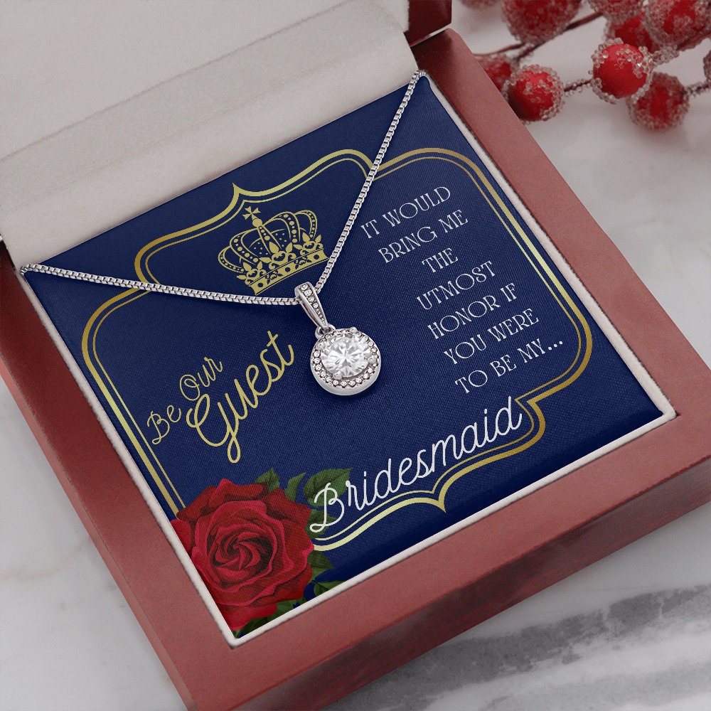 Royal Bridesmaid Proposal with Necklace
