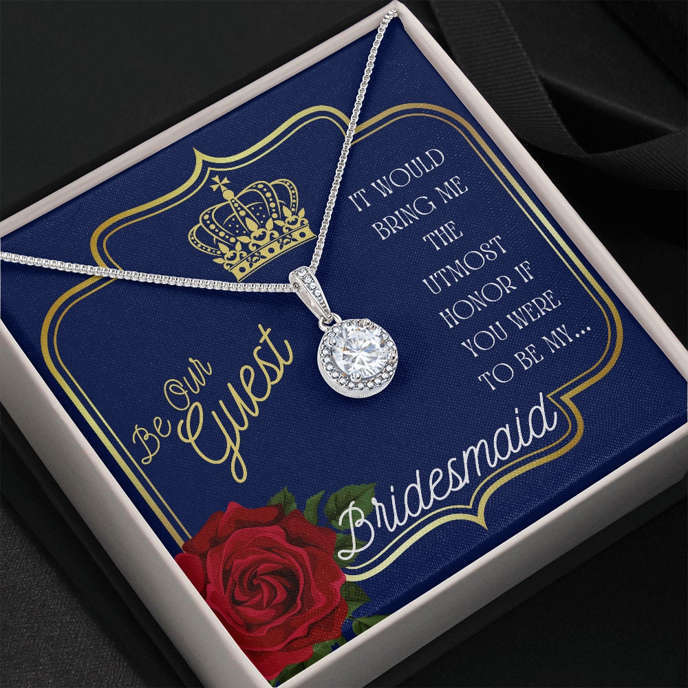 Royal Bridesmaid Proposal with Necklace