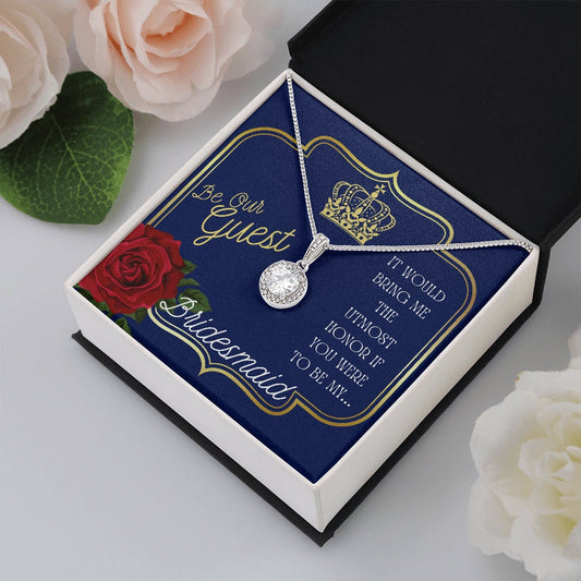 Royal Bridesmaid Proposal with Necklace