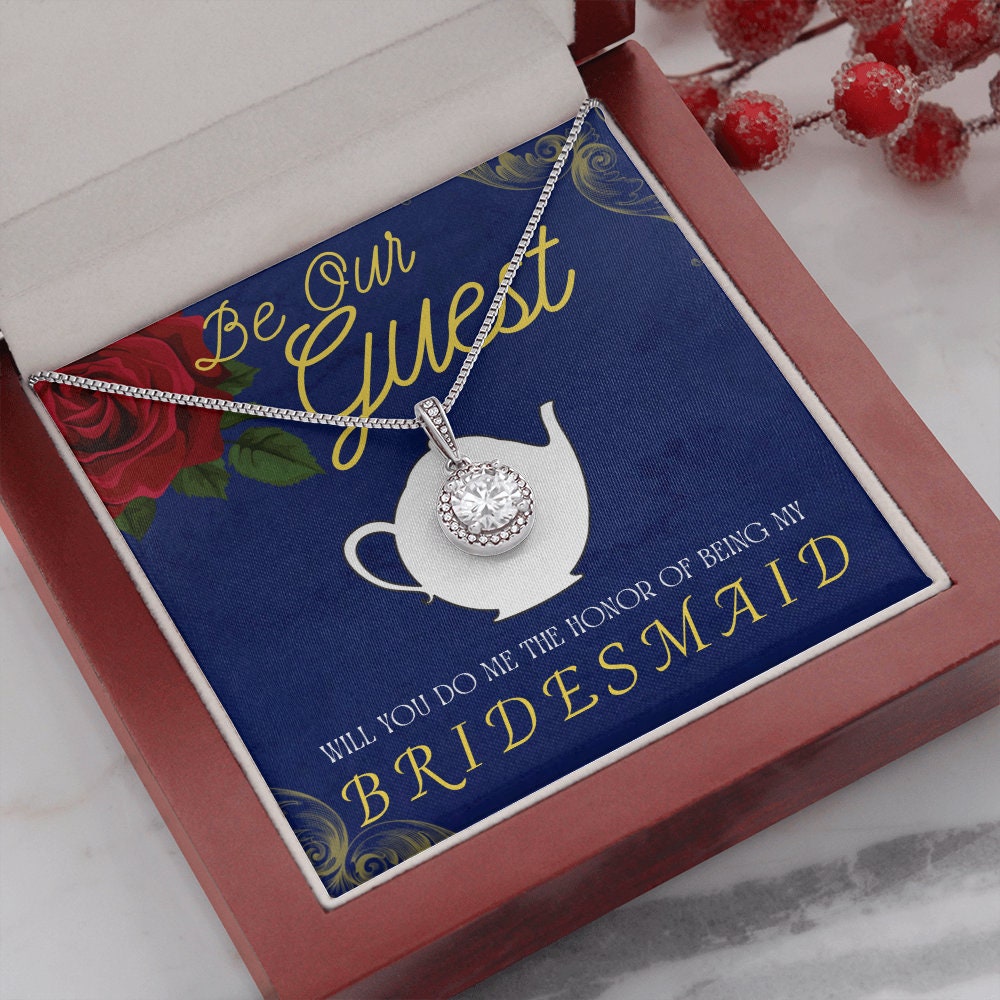 Teapot Bridesmaid Proposal Necklace