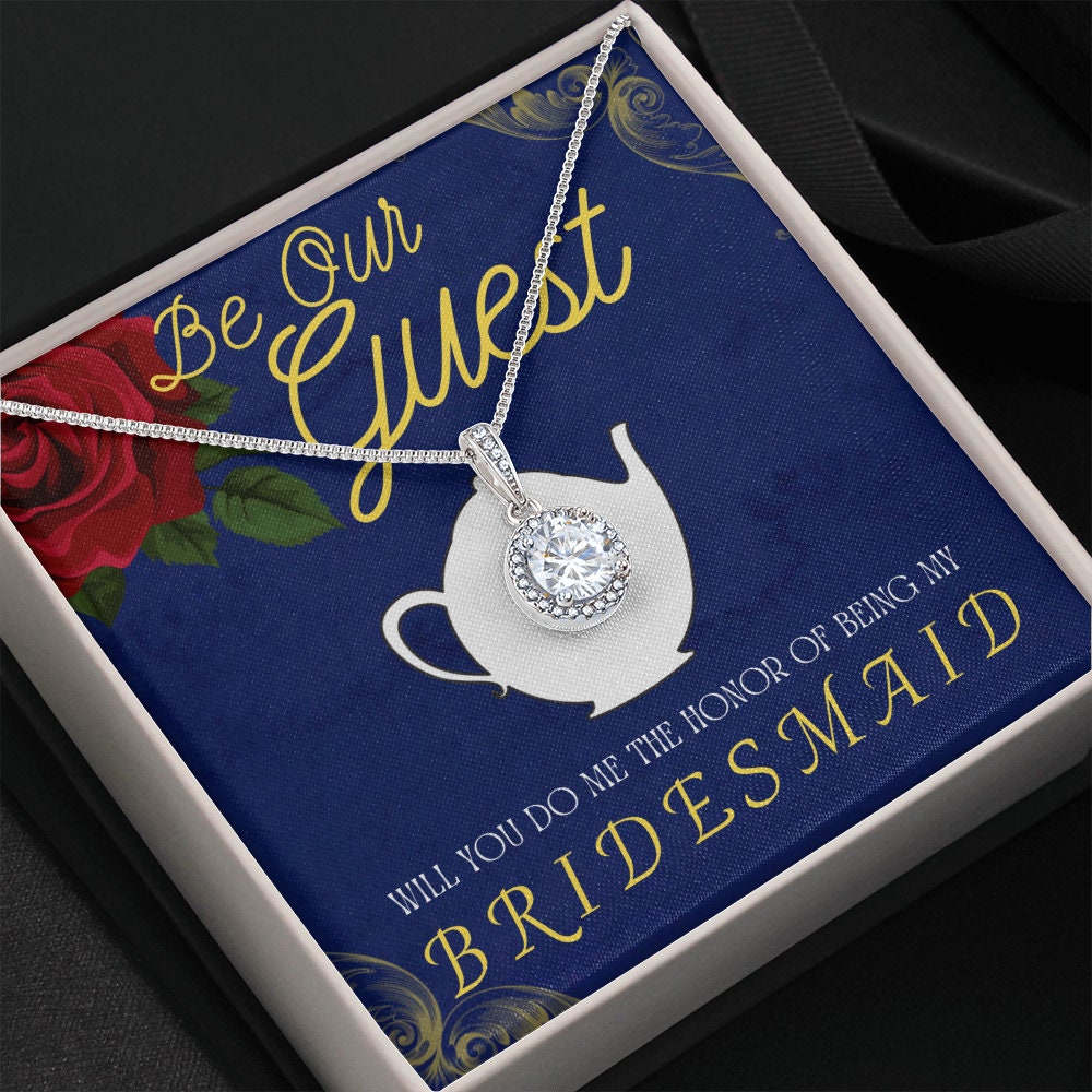 Teapot Bridesmaid Proposal Necklace