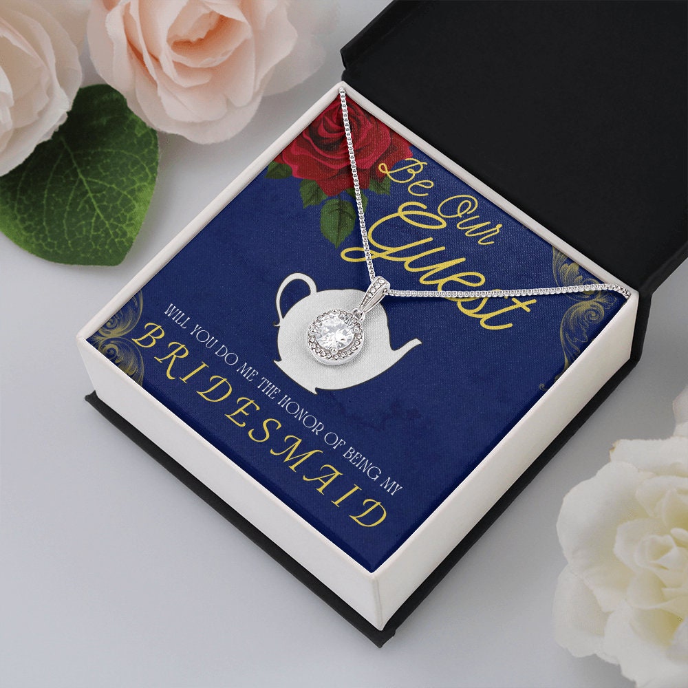 Teapot Bridesmaid Proposal Necklace