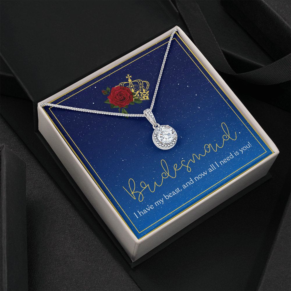 Beauty & the Beast Inspired Royal Core Bridesmaid Necklace Gift