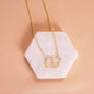 Solid Gold and Diamond Beauty and the Beast Bridesmaid Proposal Necklace